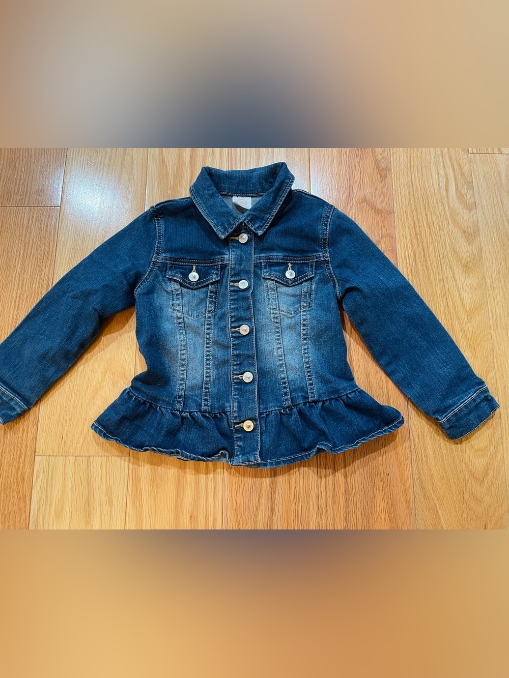 wonder nation Dark Blue Denim Peplum Jacket